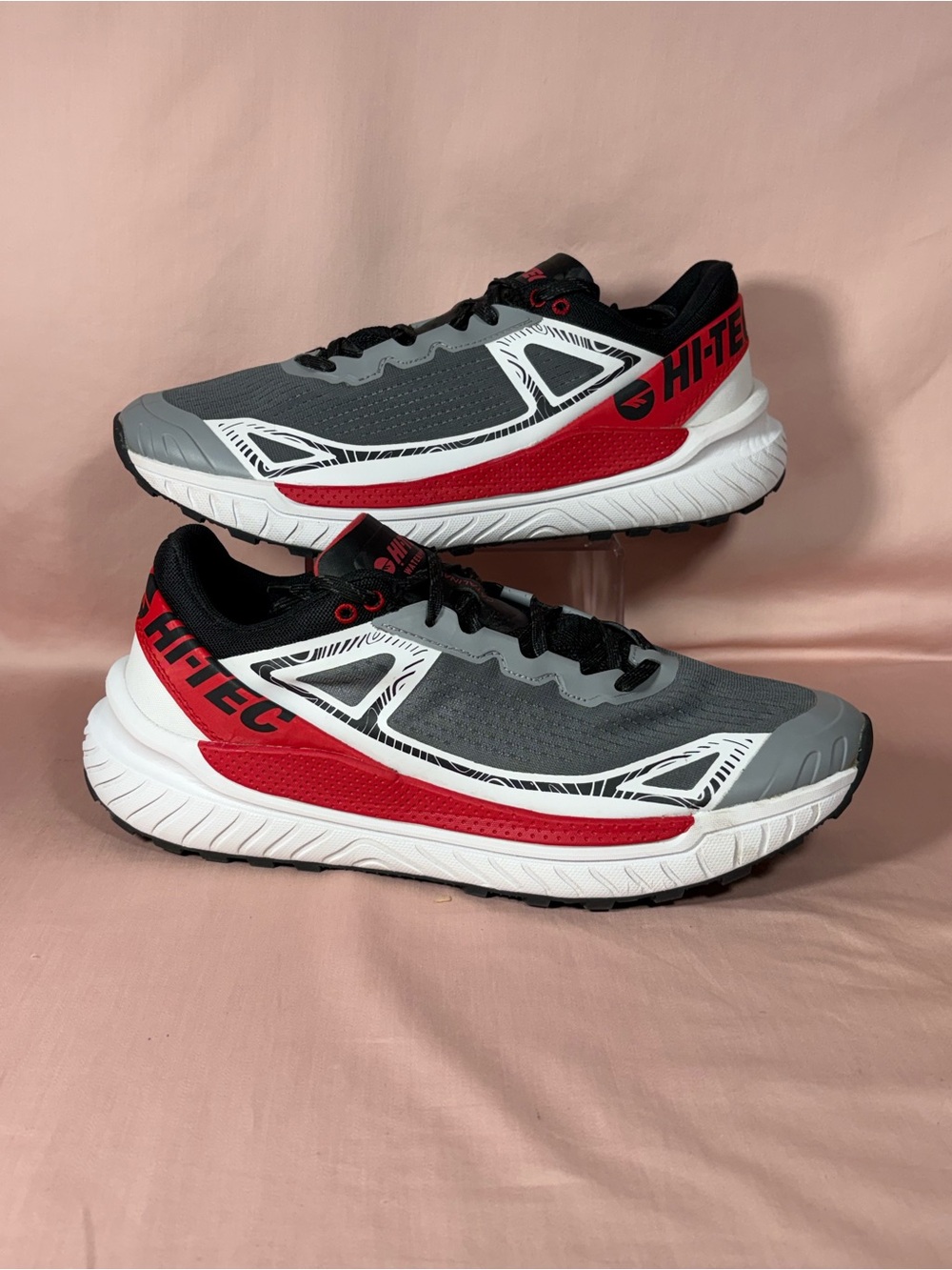 Hi-Tec Catalina Trail WP Men's Gray/Red/Blk/White Athletic Shoes Size 13